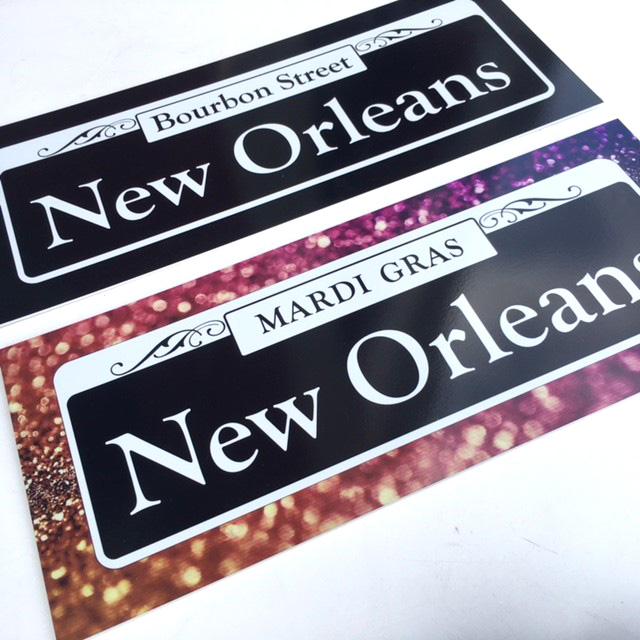 SIGN, Street - New Orleans Large 60 x 25cm Reversible